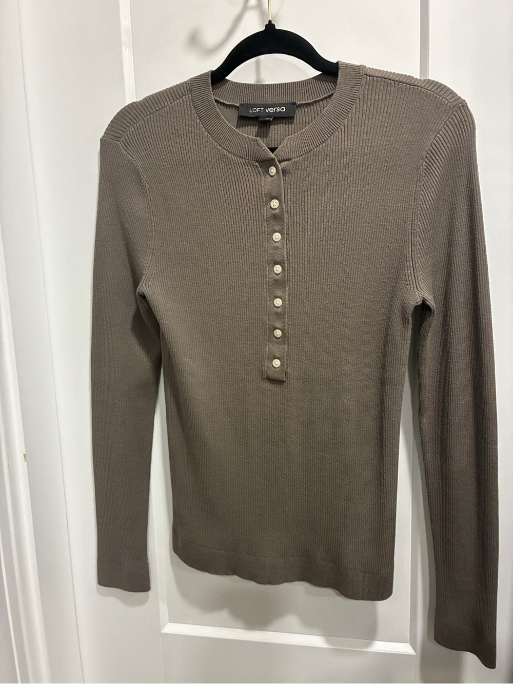 Loft Versa Ribbed Henley Sweater - Picture 2 of 4